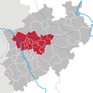 Lage des LVR in Nordrhein-Westfalen