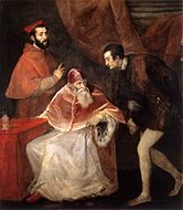 Pope Paul III and his Grandsons, Titian. c. 1546