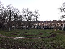 Houses seen from park