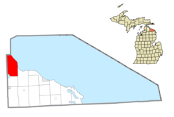 Location within Presque Isle County