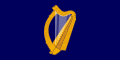 Le drapeau de la présidence de l'Irlande (héritage du drapeau de l'Irlande au XVIe siècle)[1]