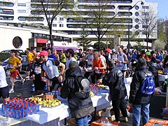 Une zone de ravitaillement lors de l'édition 2010.