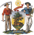 Wappen von Maine. Heraldischer Atlas