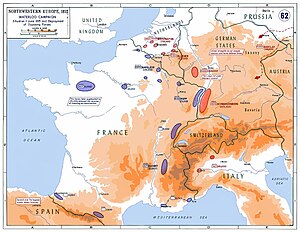 Map of the Strategic Situation of Western Europe 1815