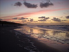 Vlieland, beach at dusk