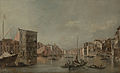 The Grand Canal in Venice with Palazzo Bembo, by Francesco Guardi