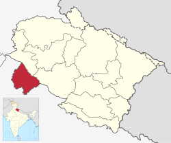 Location in Uttarakhand