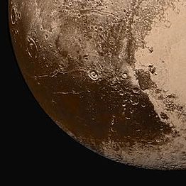 A rexión da "cabeza" de Cthulhu, con Sputnik Planitia á dereita.