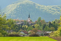 View of Spodnja Besnica from Okroglo