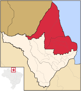 Ligging van de Braziliaanse mesoregio Norte do Amapá in Amapá