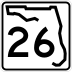 State Road 26 marker