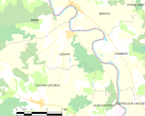 Poziția localității Lésigny