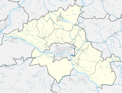 Mapa konturowa powiatu toruńskiego, blisko centrum na lewo u góry znajduje się punkt z opisem „Zamek Bierzgłowski”