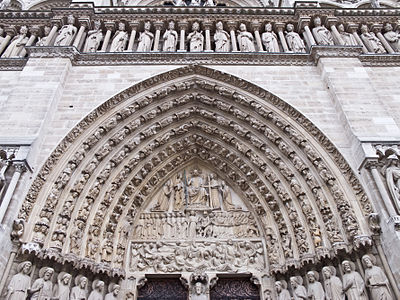 Illustration of the Last Judgment, central portal of west façade