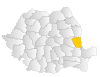 Bản đồ Romania thể hiện huyện Galați