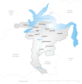 Kaart van Nidwalden