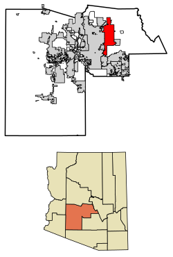 Localização no condado de Maricopa