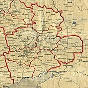 Карта Бахмутської округи у складі Донецької губернії, 1923