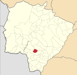 Localização de Itaporã em Mato Grosso do Sul