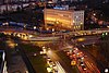 View over Falkeplatz at night