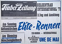 Titelseite "Deutsche Traberzeitung" Elite-Rennen 1971