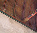 Détail d'une poutre polychrome, Grande salle des « pôvres », Hospices de Beaune