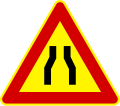 Road narrows