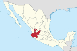 Kaart van Estado Libre y Soberano de Jalisco