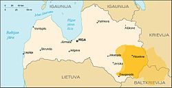 Location of senlatviešu zeme