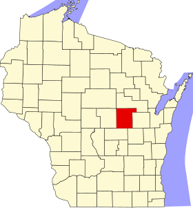 Localisation de Comté de Waupaca(Waupaca County)