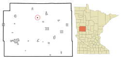 Location of Dent, Minnesota