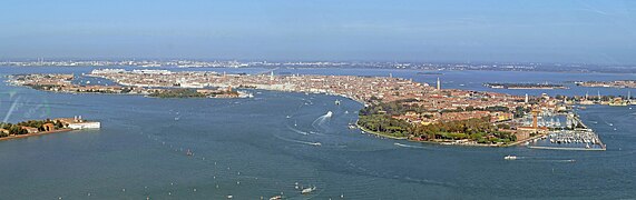 Panorama von Venedig, Ost nach West