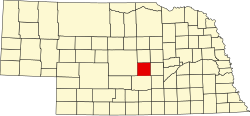 Karte von Sherman County innerhalb von Nebraska