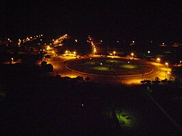 Het centrale plein São Carlos in Planalto da Serra bij nacht