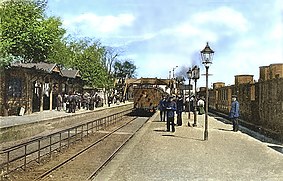 Bahnhof Fredersdorf um 1909 (koloriert)