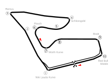 Layout of the Red Bull Ring