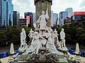 Vista del grupo escultórico Apoteosis del Padre de la Patria en el Monumento a la Independencia