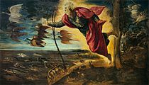 Tintoretto Skepping van die Diereryk, 151 x 258 cm