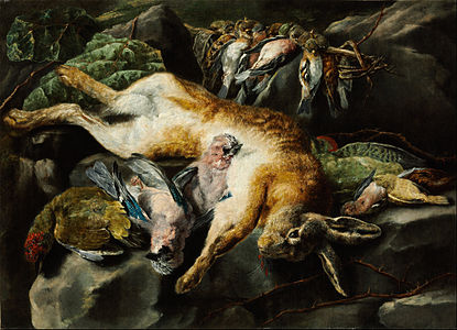 Lièvre mort et oiseaux, vers 1640 musée des beaux-arts de Budapest.