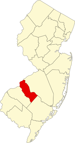 Karte von Camden County innerhalb von New Jersey
