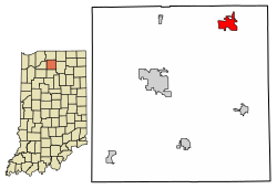 Location in Marshall County, Indiana