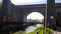 North side of Skerne Bridge showing unused piers from previous widening