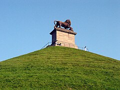 Butte du Lion, monument över slaget vid Waterloo.