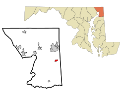 Location of Chesapeake City, Maryland