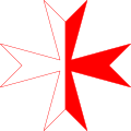 Orden von Montjoie: gespalten Weiß und Rot