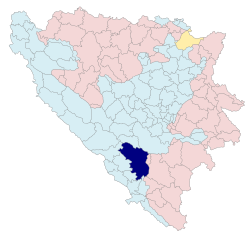 Location of Mostar