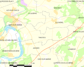 Mapa obce Tancrou