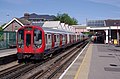 Image 9A Metropolitan line S8 Stock at Amersham in London (from Railroad car)