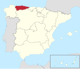Asturiya xəritədə