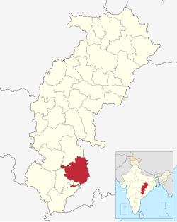 Location in Chhattisgarh